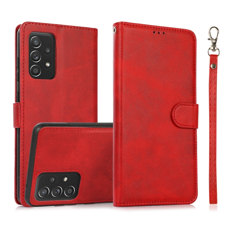 Calf Texture 2 in 1 Detachable Magnetic Back Cover Horizontal Flip Leather Case with Holder & Card Slots & Wallet & Photo Frame, For Samsung Galaxy A51 5G, For Samsung Galaxy A52 5G / 4G, For Samsung Galaxy A70, For Samsung Galaxy A71