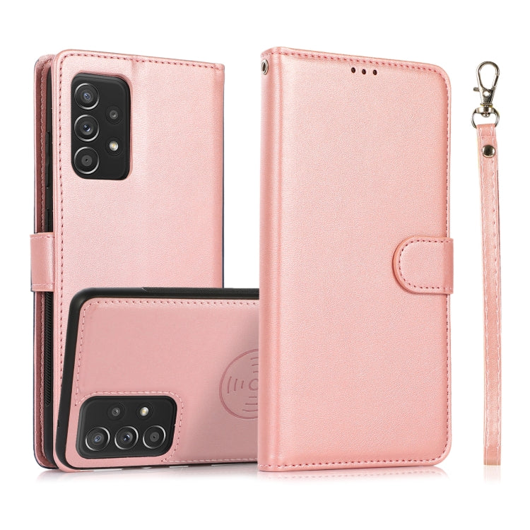 Calf Texture 2 in 1 Detachable Magnetic Back Cover Horizontal Flip Leather Case with Holder & Card Slots & Wallet & Photo Frame, For Samsung Galaxy A51 5G, For Samsung Galaxy A52 5G / 4G, For Samsung Galaxy A70, For Samsung Galaxy A71