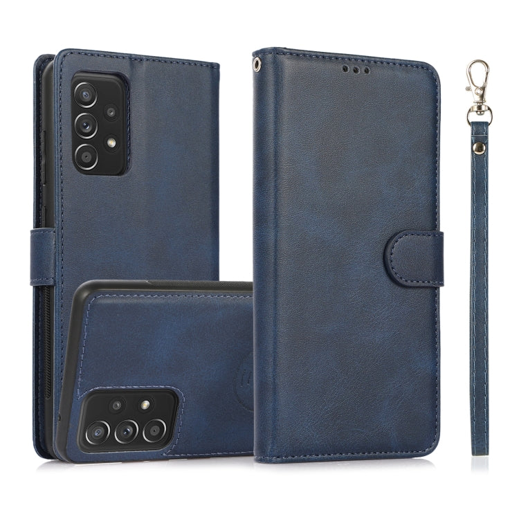 Calf Texture 2 in 1 Detachable Magnetic Back Cover Horizontal Flip Leather Case with Holder & Card Slots & Wallet & Photo Frame, For Samsung Galaxy A51 5G, For Samsung Galaxy A52 5G / 4G, For Samsung Galaxy A70, For Samsung Galaxy A71