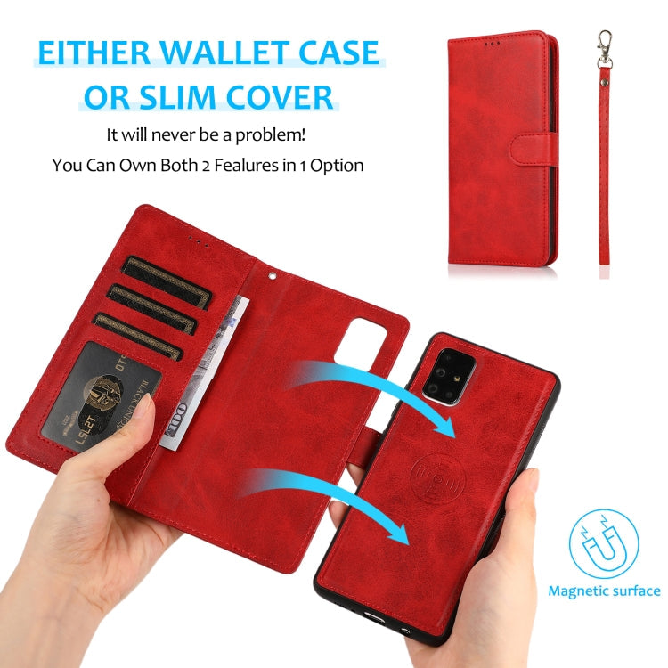 Calf Texture 2 in 1 Detachable Magnetic Back Cover Horizontal Flip Leather Case with Holder & Card Slots & Wallet & Photo Frame, For Samsung Galaxy A71 5G, For Samsung Galaxy A72 5G / 4G, For Samsung Galaxy Note20 Ultra, For Samsung Galaxy Note9