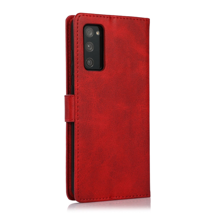 Calf Texture 2 in 1 Detachable Magnetic Back Cover Horizontal Flip Leather Case with Holder & Card Slots & Wallet & Photo Frame, For Samsung Galaxy S20 FE, For Samsung Galaxy S20 Ultra, For Samsung Galaxy S21 Ultra 5G, For Samsung Galaxy S21+ 5G