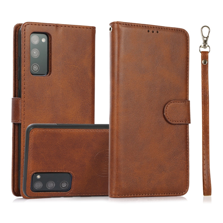 Calf Texture 2 in 1 Detachable Magnetic Back Cover Horizontal Flip Leather Case with Holder & Card Slots & Wallet & Photo Frame, For Samsung Galaxy S20 FE, For Samsung Galaxy S20 Ultra, For Samsung Galaxy S21 Ultra 5G, For Samsung Galaxy S21+ 5G