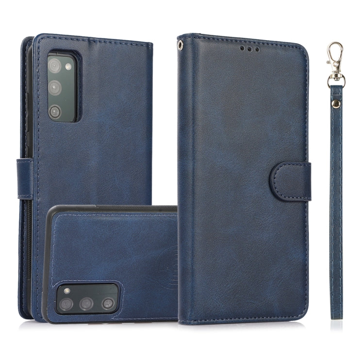 Calf Texture 2 in 1 Detachable Magnetic Back Cover Horizontal Flip Leather Case with Holder & Card Slots & Wallet & Photo Frame, For Samsung Galaxy S20 FE, For Samsung Galaxy S20 Ultra, For Samsung Galaxy S21 Ultra 5G, For Samsung Galaxy S21+ 5G