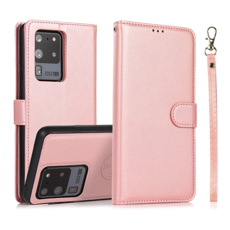 Calf Texture 2 in 1 Detachable Magnetic Back Cover Horizontal Flip Leather Case with Holder & Card Slots & Wallet & Photo Frame, For Samsung Galaxy S20 FE, For Samsung Galaxy S20 Ultra, For Samsung Galaxy S21 Ultra 5G, For Samsung Galaxy S21+ 5G
