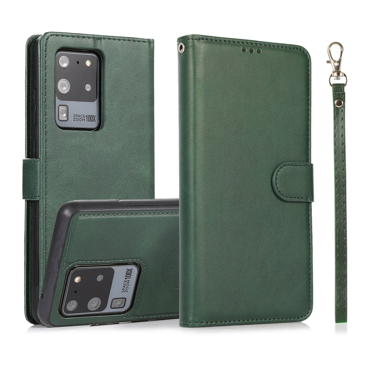 Calf Texture 2 in 1 Detachable Magnetic Back Cover Horizontal Flip Leather Case with Holder & Card Slots & Wallet & Photo Frame, For Samsung Galaxy S20 FE, For Samsung Galaxy S20 Ultra, For Samsung Galaxy S21 Ultra 5G, For Samsung Galaxy S21+ 5G