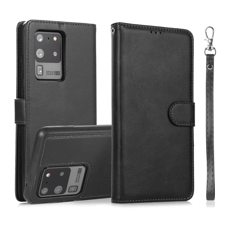 Calf Texture 2 in 1 Detachable Magnetic Back Cover Horizontal Flip Leather Case with Holder & Card Slots & Wallet & Photo Frame, For Samsung Galaxy S20 FE, For Samsung Galaxy S20 Ultra, For Samsung Galaxy S21 Ultra 5G, For Samsung Galaxy S21+ 5G