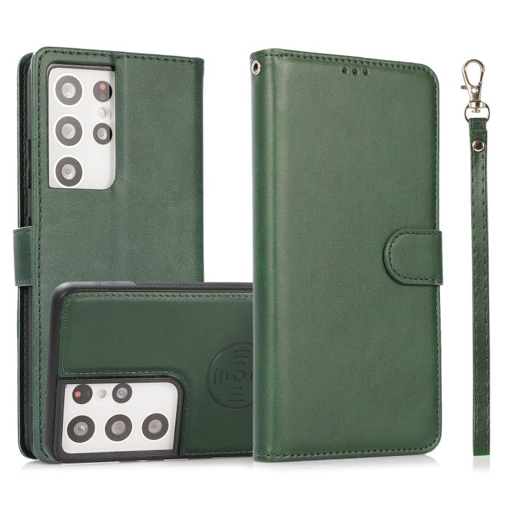 Calf Texture 2 in 1 Detachable Magnetic Back Cover Horizontal Flip Leather Case with Holder & Card Slots & Wallet & Photo Frame, For Samsung Galaxy S20 FE, For Samsung Galaxy S20 Ultra, For Samsung Galaxy S21 Ultra 5G, For Samsung Galaxy S21+ 5G