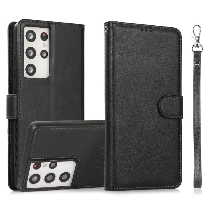 Calf Texture 2 in 1 Detachable Magnetic Back Cover Horizontal Flip Leather Case with Holder & Card Slots & Wallet & Photo Frame, For Samsung Galaxy S20 FE, For Samsung Galaxy S20 Ultra, For Samsung Galaxy S21 Ultra 5G, For Samsung Galaxy S21+ 5G