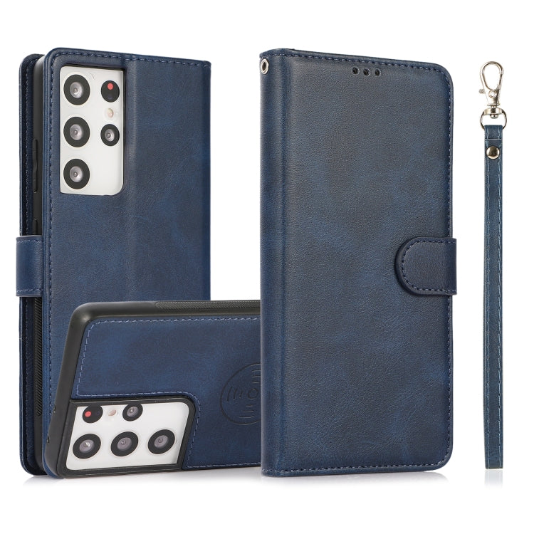 Calf Texture 2 in 1 Detachable Magnetic Back Cover Horizontal Flip Leather Case with Holder & Card Slots & Wallet & Photo Frame, For Samsung Galaxy S20 FE, For Samsung Galaxy S20 Ultra, For Samsung Galaxy S21 Ultra 5G, For Samsung Galaxy S21+ 5G