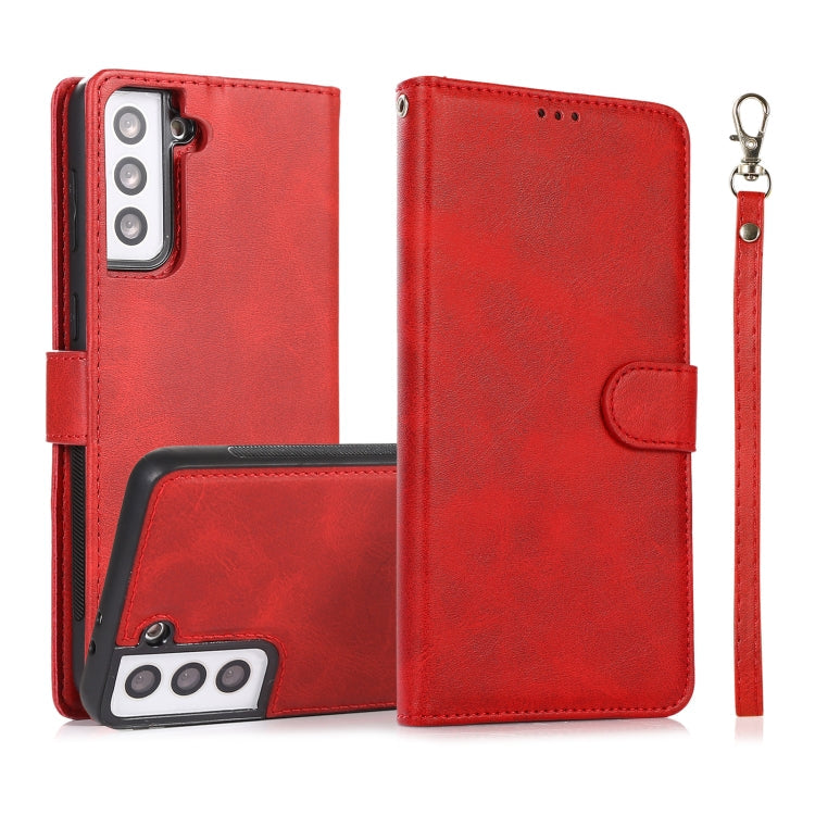 Calf Texture 2 in 1 Detachable Magnetic Back Cover Horizontal Flip Leather Case with Holder & Card Slots & Wallet & Photo Frame, For Samsung Galaxy S20 FE, For Samsung Galaxy S20 Ultra, For Samsung Galaxy S21 Ultra 5G, For Samsung Galaxy S21+ 5G