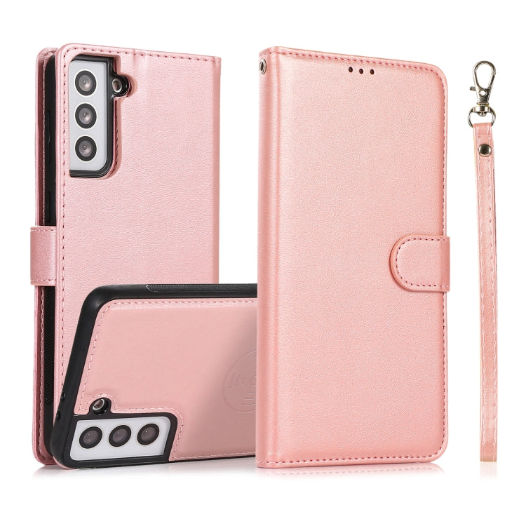Calf Texture 2 in 1 Detachable Magnetic Back Cover Horizontal Flip Leather Case with Holder & Card Slots & Wallet & Photo Frame, For Samsung Galaxy S20 FE, For Samsung Galaxy S20 Ultra, For Samsung Galaxy S21 Ultra 5G, For Samsung Galaxy S21+ 5G