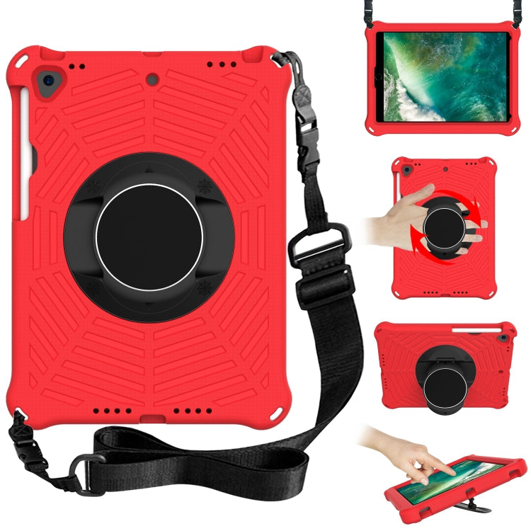Spider King EVA Protective Case with Adjustable Shoulder Strap & Holder & Pen Slot, For iPad 9.7 2018 & 2017 / Pro 9.7 / Air 2 / Air, For iPad 10.2 2021 / 2020 / 2019, For iPad Pro 10.5 inch 2017 / Air 3 10.5 inch                                       ...