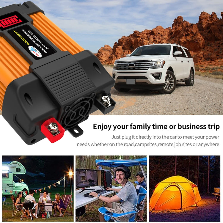 Little Wasp 12V to 220V 4000W Car Power Inverter with LED Display & Dual USB, 12V to 220V 4000W