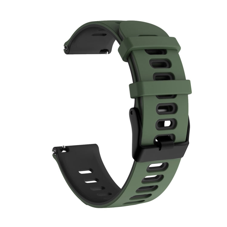 Universal Two-color Silicone Replacement Strap Watchband, 22mm For Xiaomi Haylou RT RS3 LS04 / LS05S, 20mm For Garmin Vivoactive 3 / Venu, 22mm For Garmin Vivoactive 4 / Venu 2