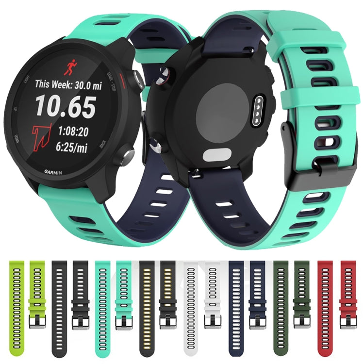 Universal Two-color Silicone Replacement Strap Watchband, 22mm For Xiaomi Haylou RT RS3 LS04 / LS05S, 20mm For Garmin Vivoactive 3 / Venu, 22mm For Garmin Vivoactive 4 / Venu 2