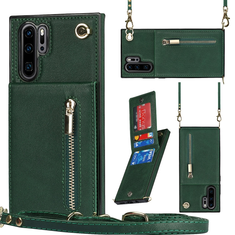 Cross-body Zipper Square TPU+PU Back Cover Case with Holder & Card Slots & Wallet & Strap, For Huawei P30 Pro, For Huawei P40, For Huawei P40 Pro