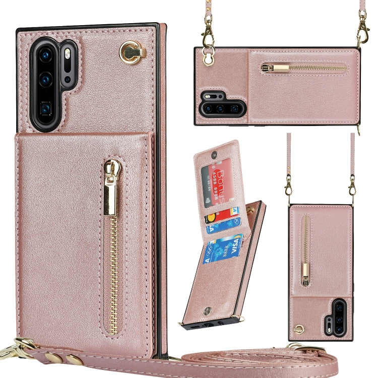 Cross-body Zipper Square TPU+PU Back Cover Case with Holder & Card Slots & Wallet & Strap, For Huawei P30 Pro, For Huawei P40, For Huawei P40 Pro