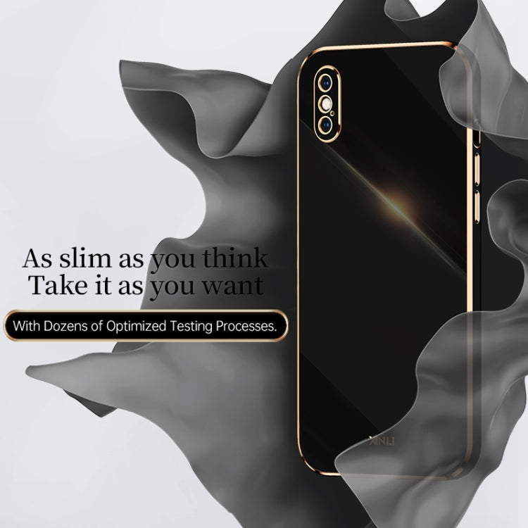 XINLI Straight Edge 6D Electroplate TPU Phone Case, For iPhone XS Max, For iPhone 8 Plus / 7 Plus, For iPhone 12 Pro