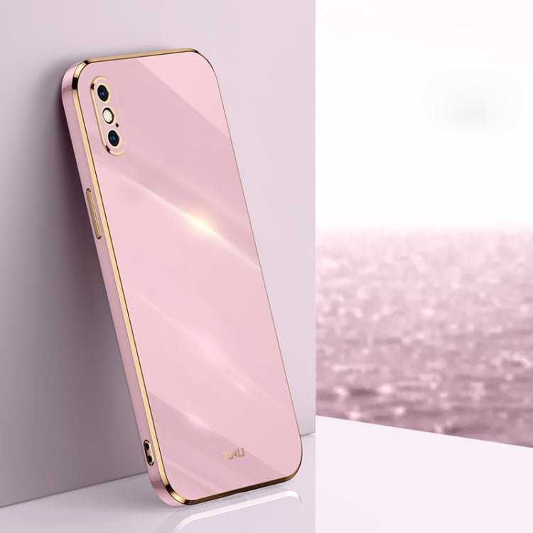 XINLI Straight Edge 6D Electroplate TPU Phone Case, For iPhone XS Max, For iPhone 8 Plus / 7 Plus, For iPhone 12 Pro