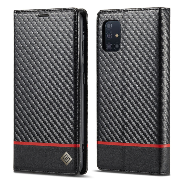 LC.IMEEKE Carbon Fiber PU + TPU Horizontal Flip Leather Case with Holder & Card Slot & Wallet, For Samsung Galaxy A12 5G, For Samsung Galaxy A22 4G, For Samsung Galaxy A22 5G, For Samsung Galaxy A32 4G, For Samsung Galaxy A51 4G / M40s                 ...