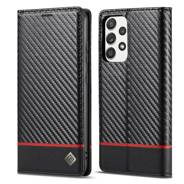 LC.IMEEKE Carbon Fiber PU + TPU Horizontal Flip Leather Case with Holder & Card Slot & Wallet, For Samsung Galaxy A12 5G, For Samsung Galaxy A22 4G, For Samsung Galaxy A22 5G, For Samsung Galaxy A32 4G, For Samsung Galaxy A51 4G / M40s                 ...