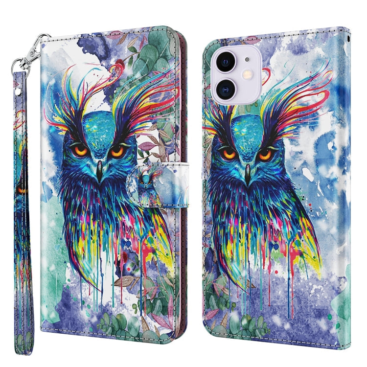 3D Painting Pattern Horizontal Flip TPU + PU Leather Case with Holder & Card Slots & Wallet, For iPhone 13 Pro, For iPhone 13 Pro Max