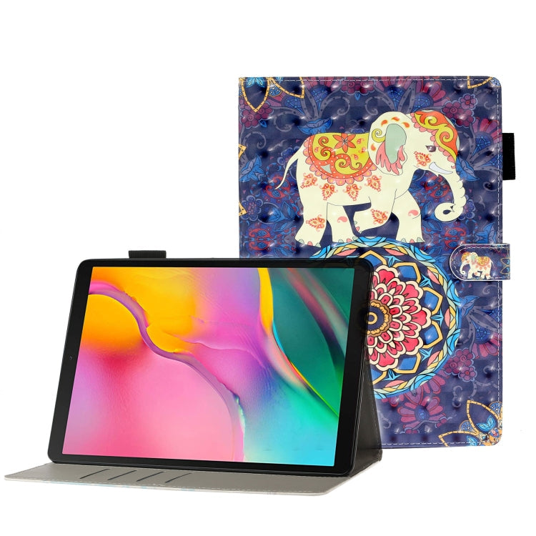 3D Embossing Pattern Horizontal Flip Leather Case with Holder & Card Slots & Wallet, For Galaxy Tab A 8.0 (2019) T290, For Galaxy Tab A 10.1 T580, For Galaxy Tab A 10.1 (2019) T510, For Galaxy Tab S5e T720