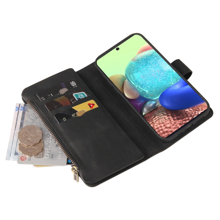 Skin Feel PU + TPU Horizontal Flip Leather Case with Holder & 15 Cards Slot & Wallet & Zipper Pocket & Lanyard, For Samsung Galaxy A71 4G, For Samsung Galaxy A71 5G, For Samsung Galaxy A72 5G / 4G, For Samsung Galaxy Note10 Lite, For Samsung Galaxy A82...