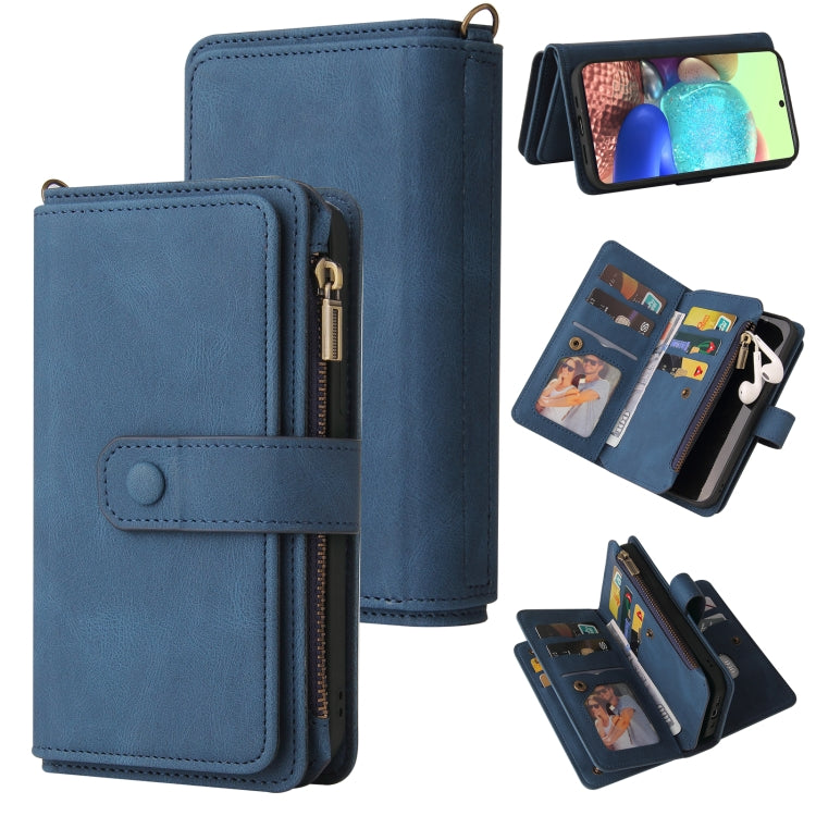 Skin Feel PU + TPU Horizontal Flip Leather Case with Holder & 15 Cards Slot & Wallet & Zipper Pocket & Lanyard, For Samsung Galaxy A71 4G, For Samsung Galaxy A71 5G, For Samsung Galaxy A72 5G / 4G, For Samsung Galaxy Note10 Lite, For Samsung Galaxy A82...