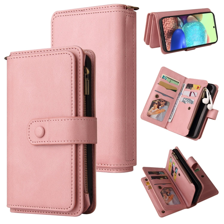Skin Feel PU + TPU Horizontal Flip Leather Case with Holder & 15 Cards Slot & Wallet & Zipper Pocket & Lanyard, For Samsung Galaxy A71 4G, For Samsung Galaxy A71 5G, For Samsung Galaxy A72 5G / 4G, For Samsung Galaxy Note10 Lite, For Samsung Galaxy A82...