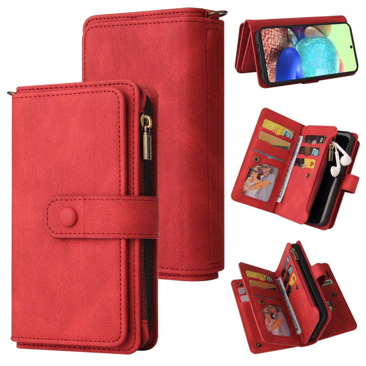 Skin Feel PU + TPU Horizontal Flip Leather Case with Holder & 15 Cards Slot & Wallet & Zipper Pocket & Lanyard, For Samsung Galaxy A71 4G, For Samsung Galaxy A71 5G, For Samsung Galaxy A72 5G / 4G, For Samsung Galaxy Note10 Lite, For Samsung Galaxy A82...