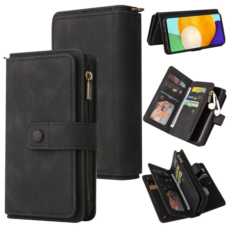 Skin Feel PU + TPU Horizontal Flip Leather Case with Holder & 15 Cards Slot & Wallet & Zipper Pocket & Lanyard, For Samsung Galaxy A71 4G, For Samsung Galaxy A71 5G, For Samsung Galaxy A72 5G / 4G, For Samsung Galaxy Note10 Lite, For Samsung Galaxy A82...
