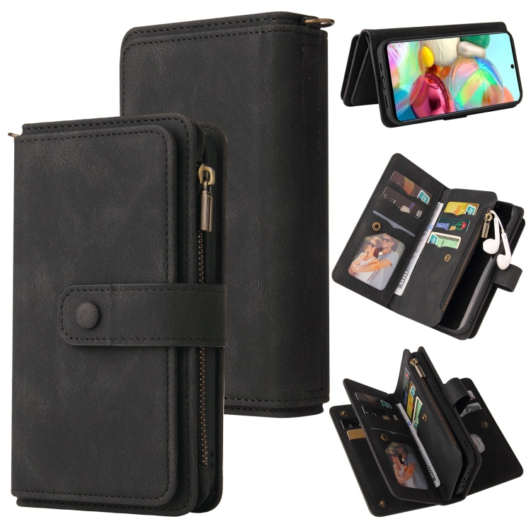 Skin Feel PU + TPU Horizontal Flip Leather Case with Holder & 15 Cards Slot & Wallet & Zipper Pocket & Lanyard, For Samsung Galaxy A71 4G, For Samsung Galaxy A71 5G, For Samsung Galaxy A72 5G / 4G, For Samsung Galaxy Note10 Lite, For Samsung Galaxy A82...