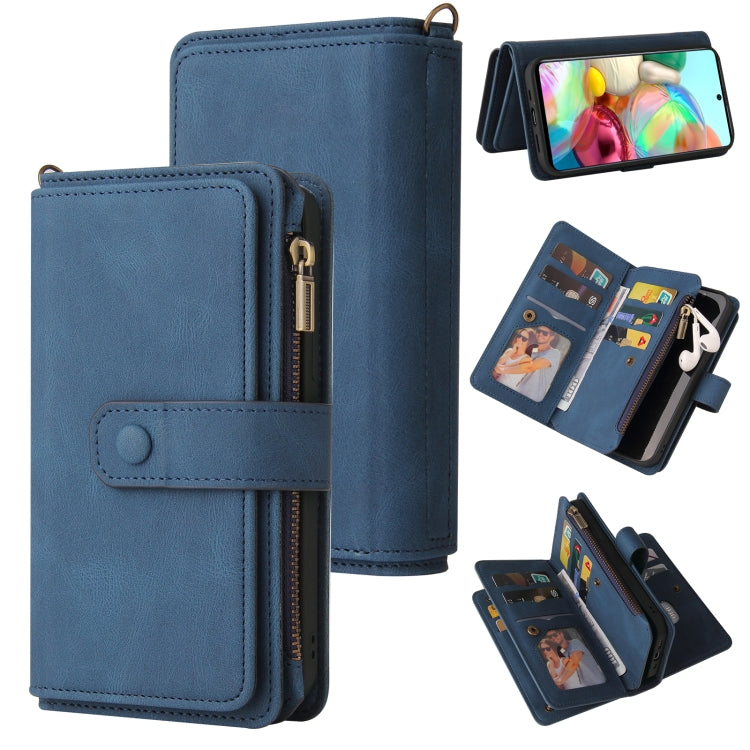 Skin Feel PU + TPU Horizontal Flip Leather Case with Holder & 15 Cards Slot & Wallet & Zipper Pocket & Lanyard, For Samsung Galaxy A71 4G, For Samsung Galaxy A71 5G, For Samsung Galaxy A72 5G / 4G, For Samsung Galaxy Note10 Lite, For Samsung Galaxy A82...