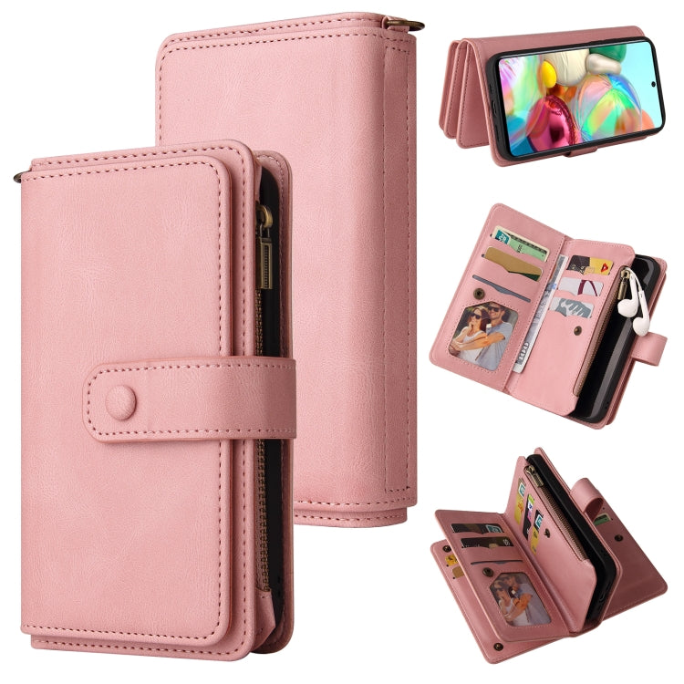 Skin Feel PU + TPU Horizontal Flip Leather Case with Holder & 15 Cards Slot & Wallet & Zipper Pocket & Lanyard, For Samsung Galaxy A71 4G, For Samsung Galaxy A71 5G, For Samsung Galaxy A72 5G / 4G, For Samsung Galaxy Note10 Lite, For Samsung Galaxy A82...
