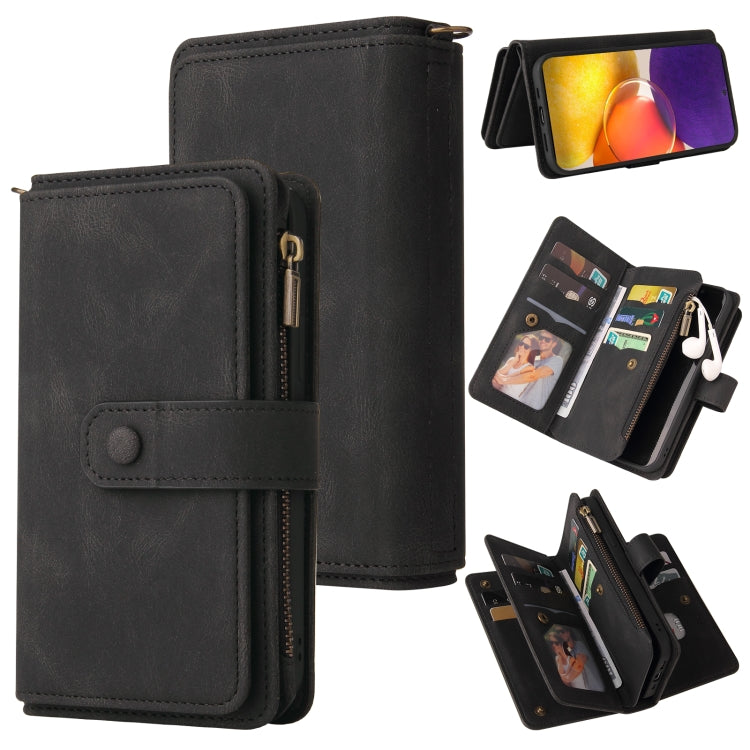 Skin Feel PU + TPU Horizontal Flip Leather Case with Holder & 15 Cards Slot & Wallet & Zipper Pocket & Lanyard, For Samsung Galaxy A71 4G, For Samsung Galaxy A71 5G, For Samsung Galaxy A72 5G / 4G, For Samsung Galaxy Note10 Lite, For Samsung Galaxy A82...