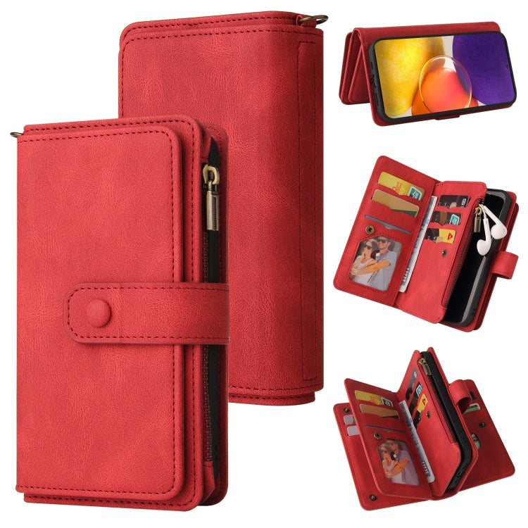 Skin Feel PU + TPU Horizontal Flip Leather Case with Holder & 15 Cards Slot & Wallet & Zipper Pocket & Lanyard, For Samsung Galaxy A71 4G, For Samsung Galaxy A71 5G, For Samsung Galaxy A72 5G / 4G, For Samsung Galaxy Note10 Lite, For Samsung Galaxy A82...