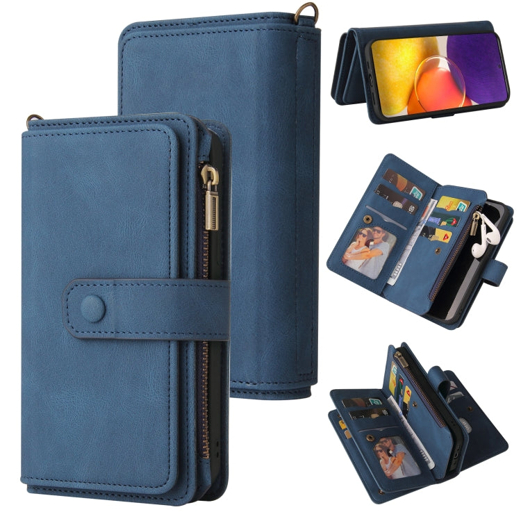 Skin Feel PU + TPU Horizontal Flip Leather Case with Holder & 15 Cards Slot & Wallet & Zipper Pocket & Lanyard, For Samsung Galaxy A71 4G, For Samsung Galaxy A71 5G, For Samsung Galaxy A72 5G / 4G, For Samsung Galaxy Note10 Lite, For Samsung Galaxy A82...