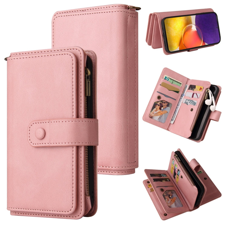 Skin Feel PU + TPU Horizontal Flip Leather Case with Holder & 15 Cards Slot & Wallet & Zipper Pocket & Lanyard, For Samsung Galaxy A71 4G, For Samsung Galaxy A71 5G, For Samsung Galaxy A72 5G / 4G, For Samsung Galaxy Note10 Lite, For Samsung Galaxy A82...