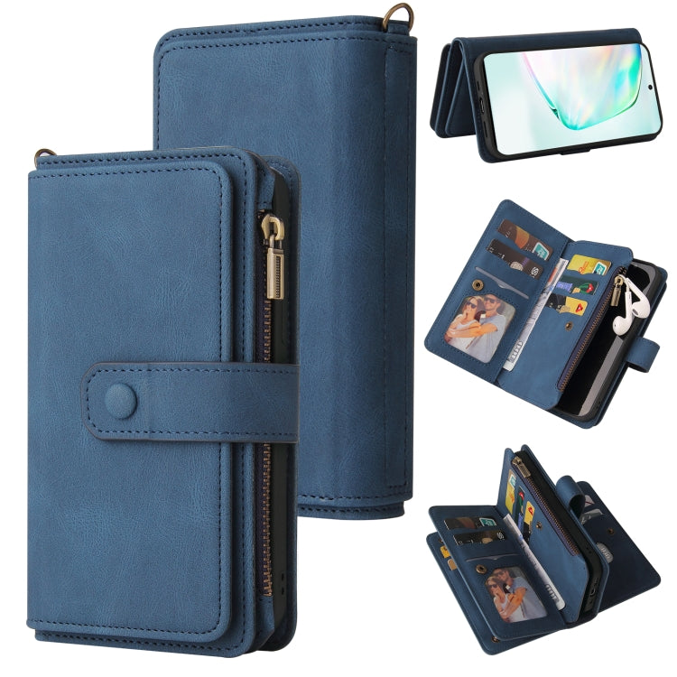 Skin Feel PU + TPU Horizontal Flip Leather Case with Holder & 15 Cards Slot & Wallet & Zipper Pocket & Lanyard, For Samsung Galaxy A71 4G, For Samsung Galaxy A71 5G, For Samsung Galaxy A72 5G / 4G, For Samsung Galaxy Note10 Lite, For Samsung Galaxy A82...