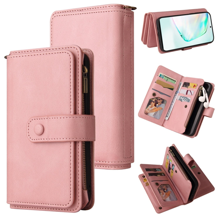Skin Feel PU + TPU Horizontal Flip Leather Case with Holder & 15 Cards Slot & Wallet & Zipper Pocket & Lanyard, For Samsung Galaxy A71 4G, For Samsung Galaxy A71 5G, For Samsung Galaxy A72 5G / 4G, For Samsung Galaxy Note10 Lite, For Samsung Galaxy A82...