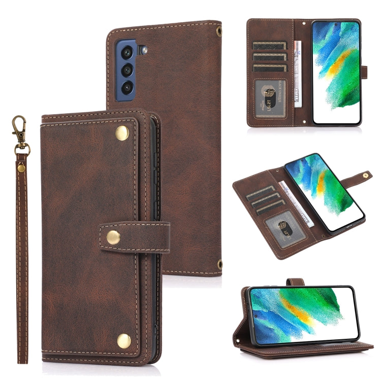 PU + TPU Horizontal Flip Leather Case with Holder & Card Slot & Wallet & Lanyard, For Samsung Galaxy S20+, For Samsung Galaxy S21 FE 5G, For Samsung Galaxy S21+ 5G, For Samsung Galaxy S21 Ultra 5G