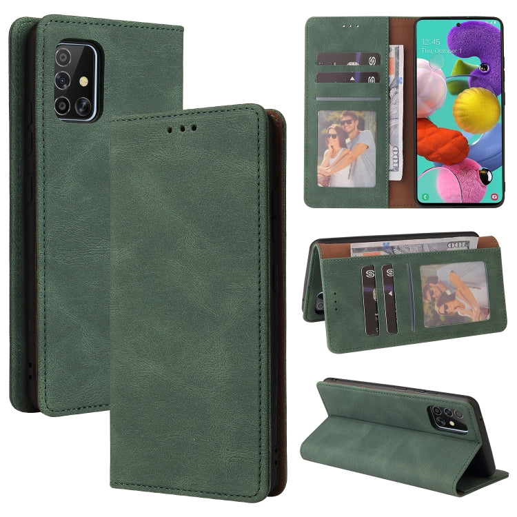 Simple Suction Closure Horizontal Flip Leather Case with Holder & Card Slot & Wallet, For Samsung Galaxy A40, For Samsung Galaxy A42 5G, For Samsung Galaxy A50, For Samsung Galaxy A51, For Samsung Galaxy A51 5G, For Samsung Galaxy A52 5G / 4G