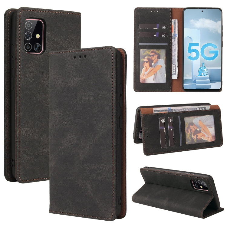 Simple Suction Closure Horizontal Flip Leather Case with Holder & Card Slot & Wallet, For Samsung Galaxy A40, For Samsung Galaxy A42 5G, For Samsung Galaxy A50, For Samsung Galaxy A51, For Samsung Galaxy A51 5G, For Samsung Galaxy A52 5G / 4G