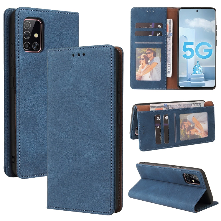 Simple Suction Closure Horizontal Flip Leather Case with Holder & Card Slot & Wallet, For Samsung Galaxy A40, For Samsung Galaxy A42 5G, For Samsung Galaxy A50, For Samsung Galaxy A51, For Samsung Galaxy A51 5G, For Samsung Galaxy A52 5G / 4G