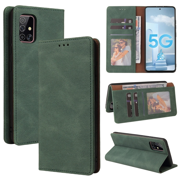 Simple Suction Closure Horizontal Flip Leather Case with Holder & Card Slot & Wallet, For Samsung Galaxy A40, For Samsung Galaxy A42 5G, For Samsung Galaxy A50, For Samsung Galaxy A51, For Samsung Galaxy A51 5G, For Samsung Galaxy A52 5G / 4G