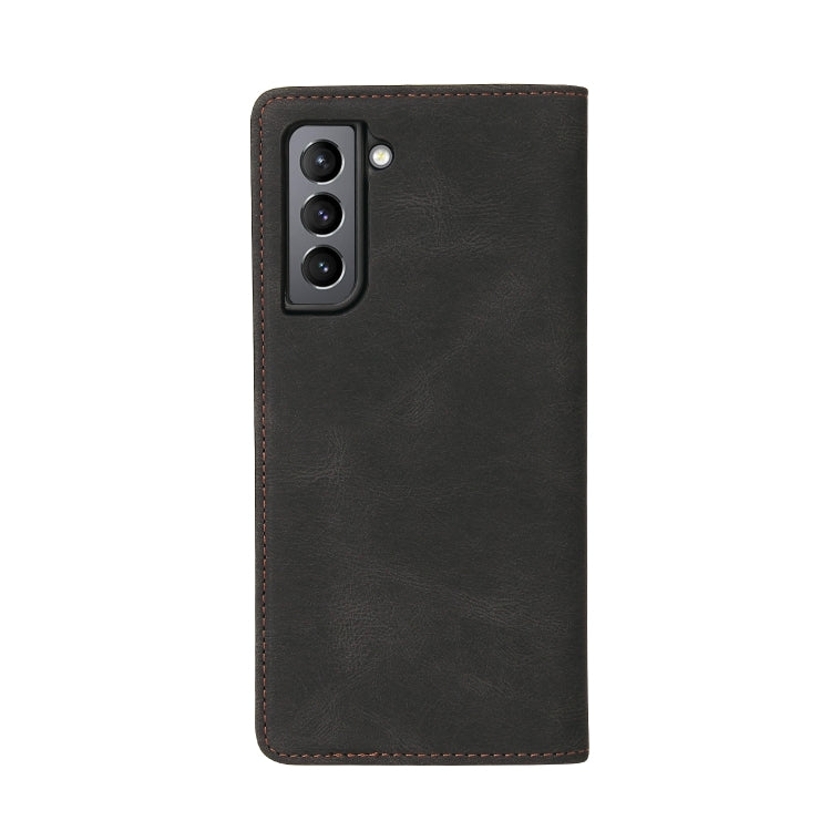 Simple Suction Closure Horizontal Flip Leather Case with Holder & Card Slot & Wallet, For Samsung Galaxy S21+ 5G