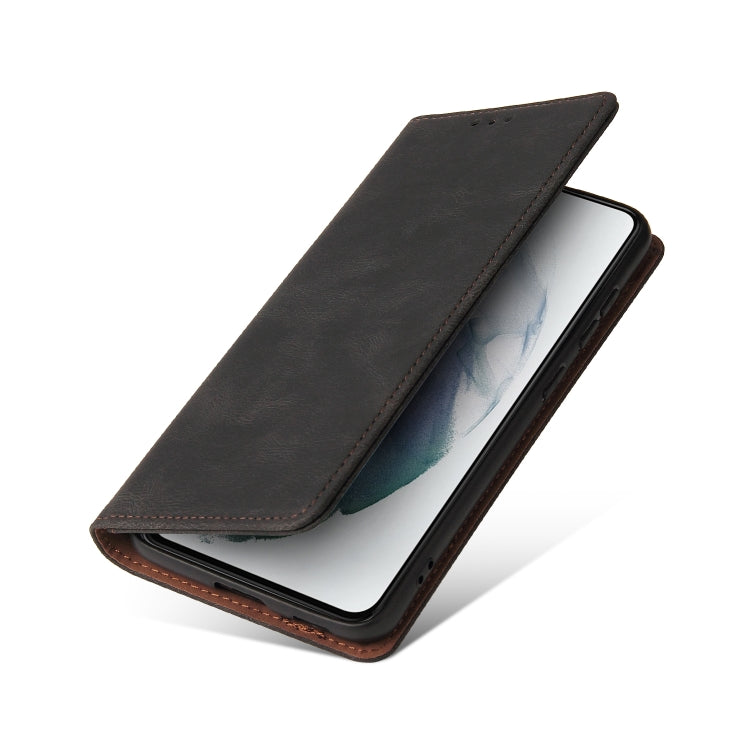 Simple Suction Closure Horizontal Flip Leather Case with Holder & Card Slot & Wallet, For Samsung Galaxy S21+ 5G