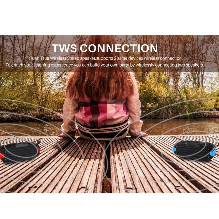 New Rixing NR-907FM TWS Outdoor Bluetooth Speaker Support Hands-free Call / FM with Handle & Antenna, NR-907FM (Orange), NR-907FM (Black), NR-907FM (Red), NR-907FM (Yellow), NR-906 (Blue)