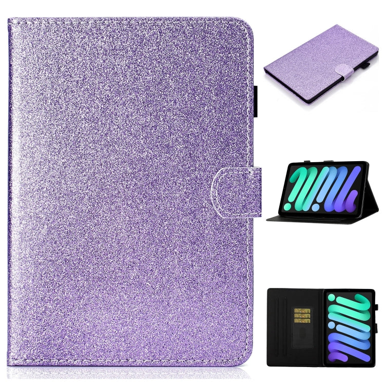 Glossy Glitter Powder Horizontal Flip Leather Case with Holder & Card Slot & Sleep / Wake-up Function, For iPad mini 2024 / mini 6